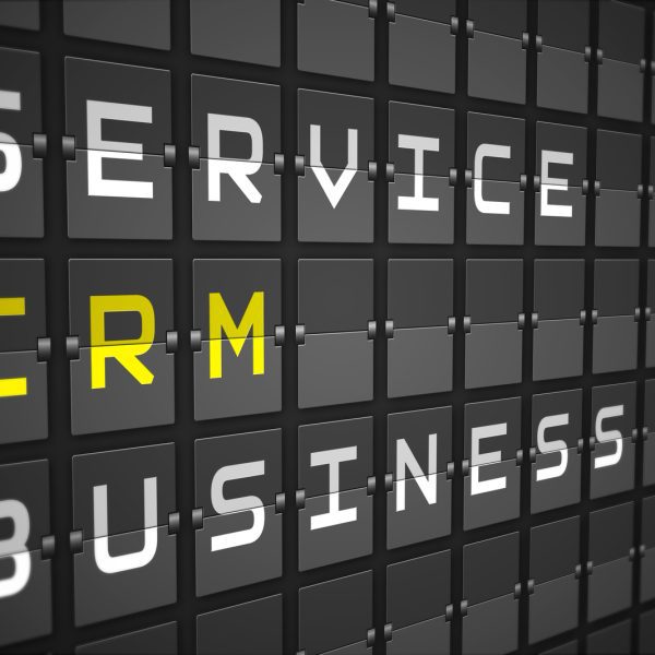 CRM for business black sign text.